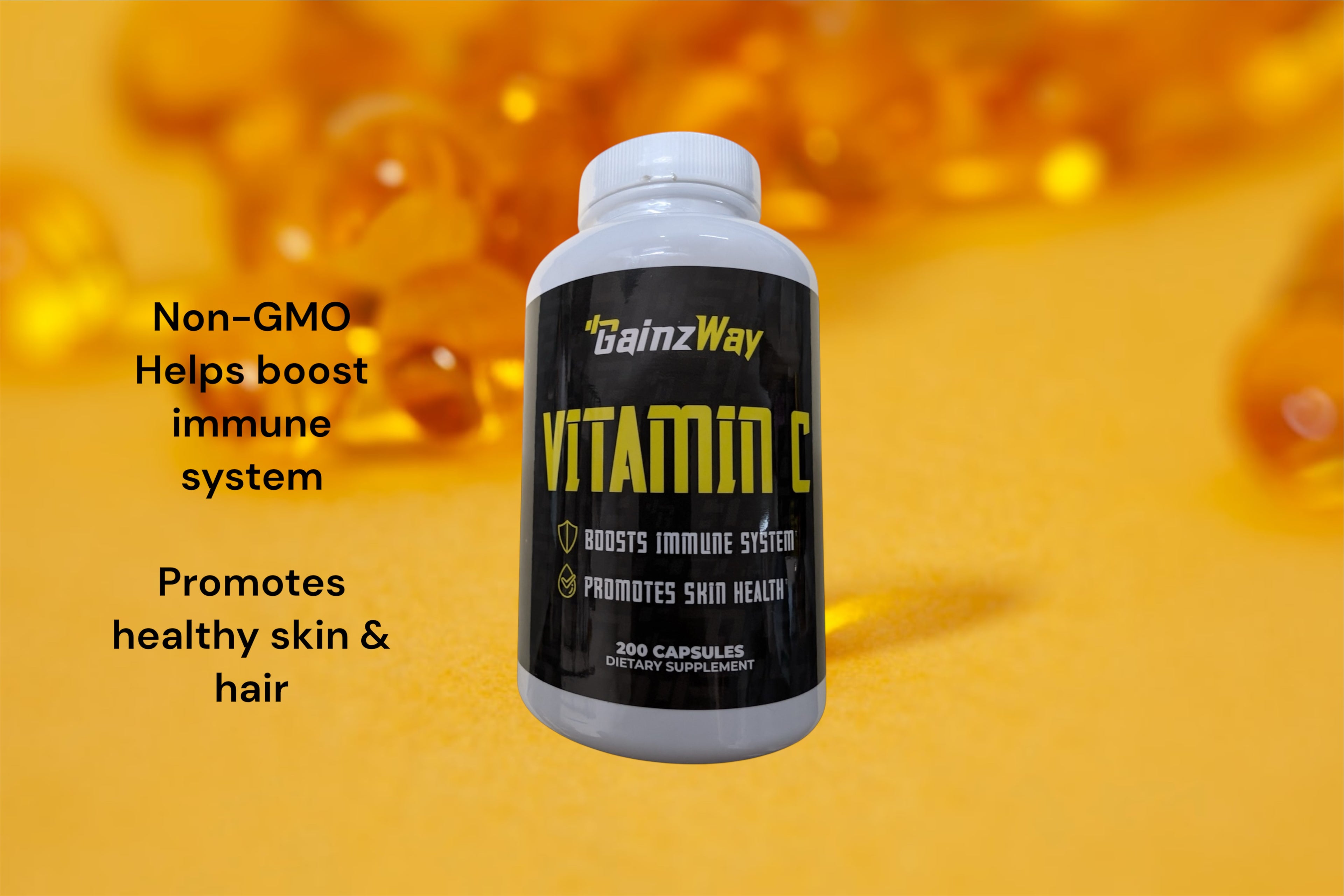 Gainzway Liposomal Vitamin C Vegetable Capsules, 1500 mg, 200 count